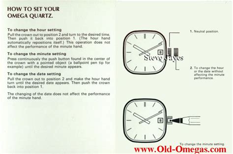 omega setting time and date